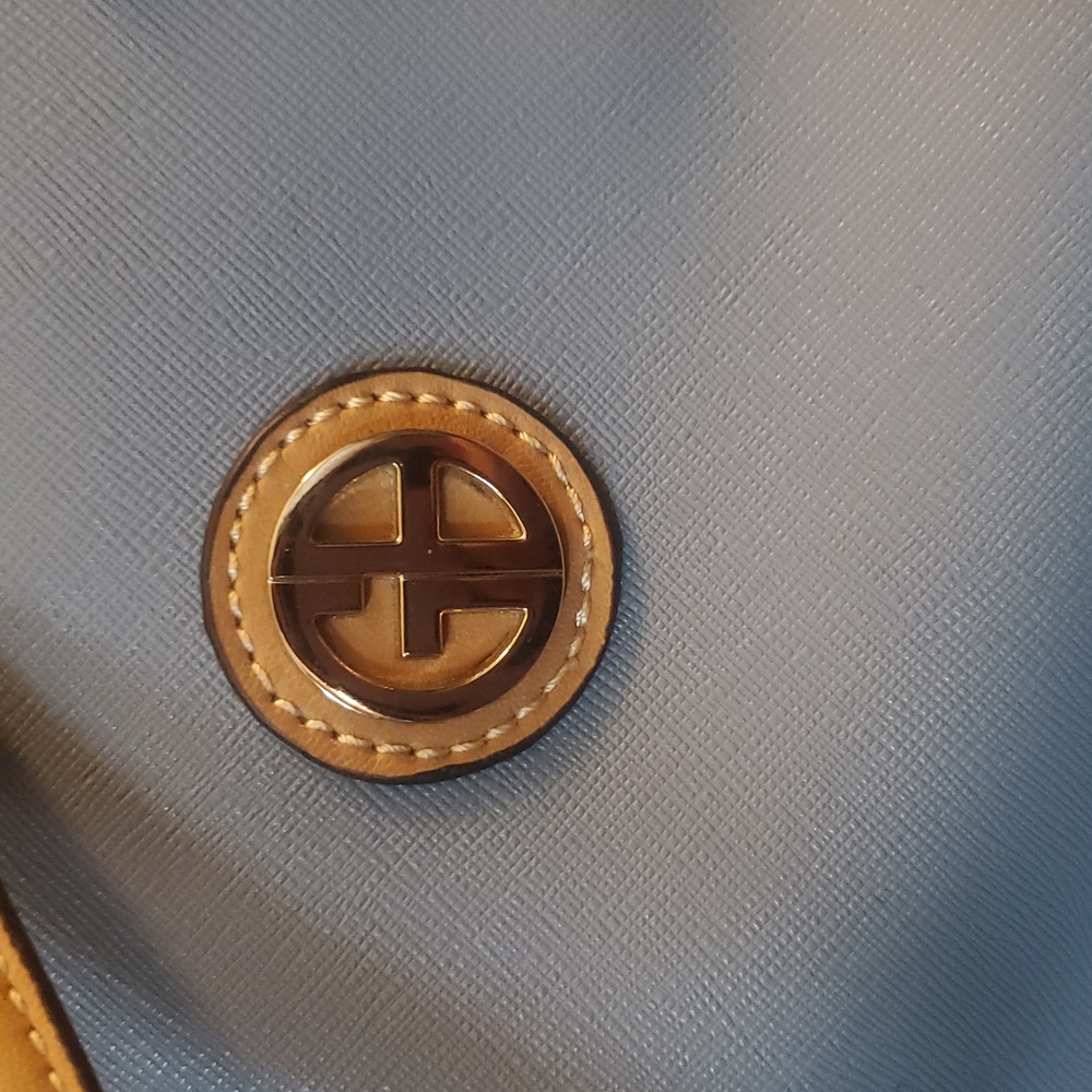 GIANI BERNINI Light Blue Tote Bag with Tan Accents - Picture 2 of 13